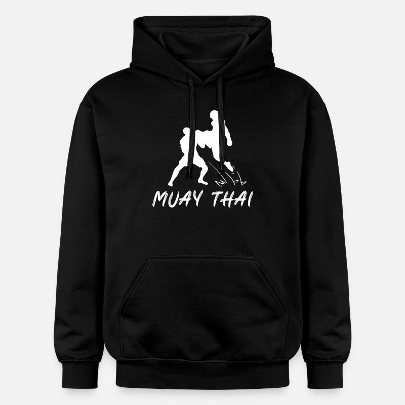 Muay Thaï - Sweat à capuche Softstyle® Gildan Unisexe - noir