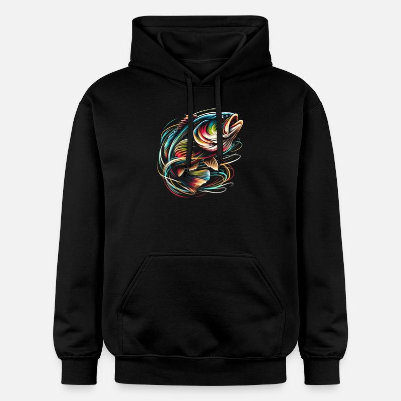 Poisson bar - Sweat à capuche Softstyle® Gildan Unisexe - noir