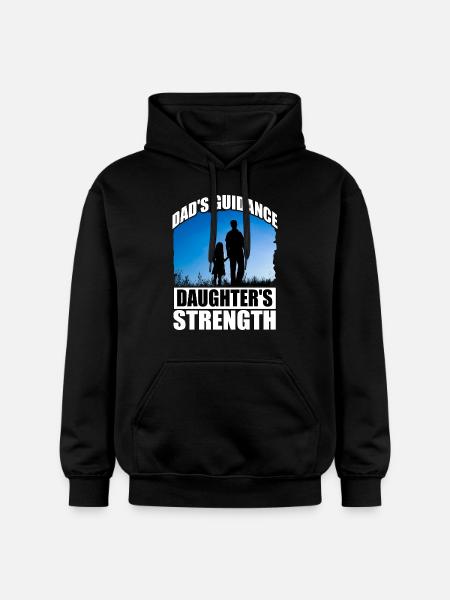 Dad's Guidance Daughter's Strength - Gildan Unisex Softstyle® Midweight Hoodie - black