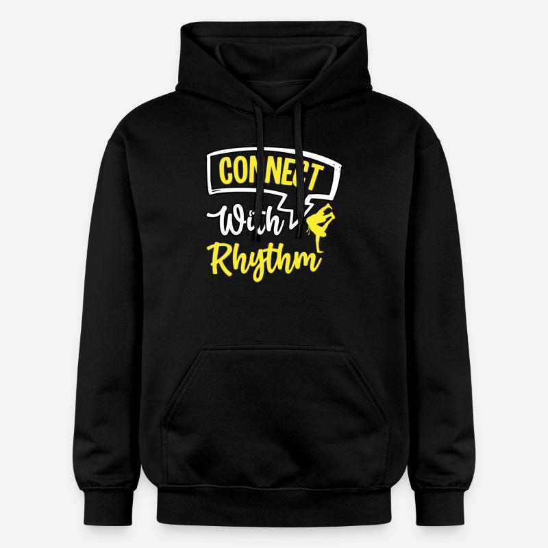 Connectez-vous avec Rhythmus - Sweat à capuche Softstyle® Gildan Unisexe - noir