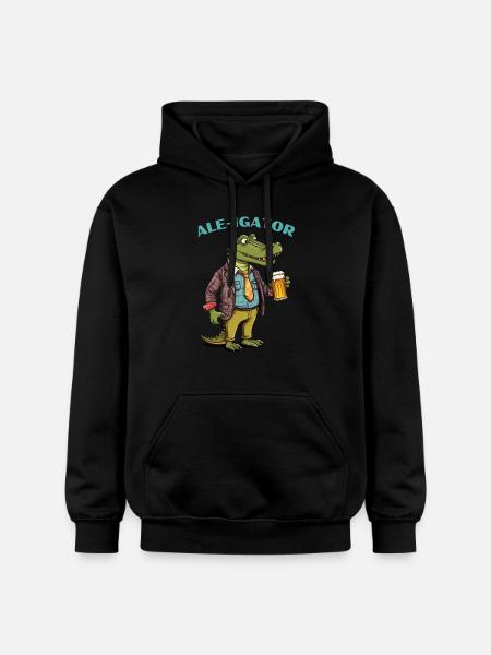 ale-igator - Gildan Unisex Softstyle® Midweight Hoodie - black