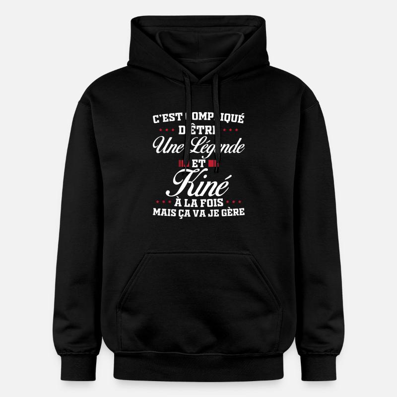 Une légende et Kiné - Sweat à capuche Softstyle® Gildan Unisexe - noir