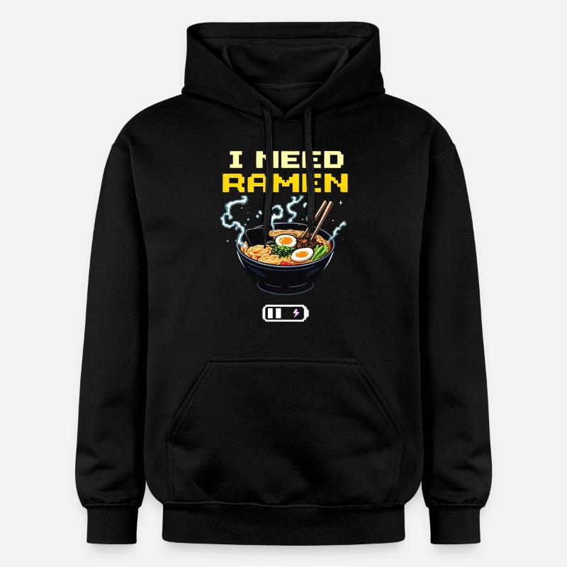J’ai besoin de Ramen - Sweat à capuche Softstyle® Gildan Unisexe - noir