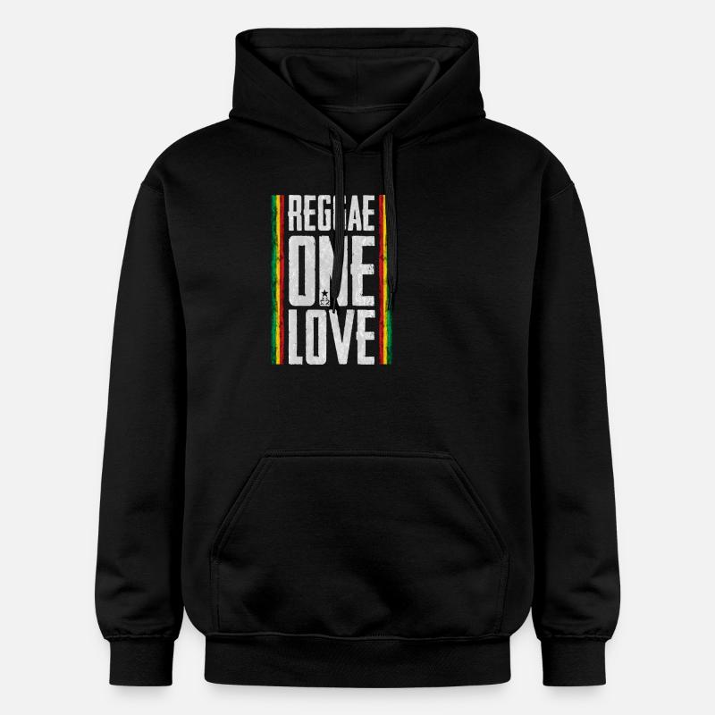 reggae un amour - Sweat à capuche Softstyle® Gildan Unisexe - noir