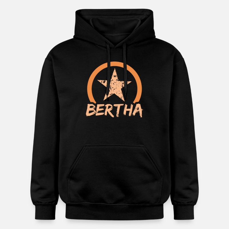 Prénom Bertha - Sweat à capuche Softstyle® Gildan Unisexe - noir