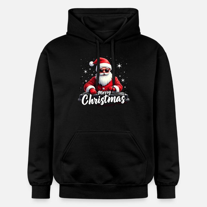 Père Noël DJ - Weihnachtsmann - Sweat à capuche Softstyle® Gildan Unisexe - noir