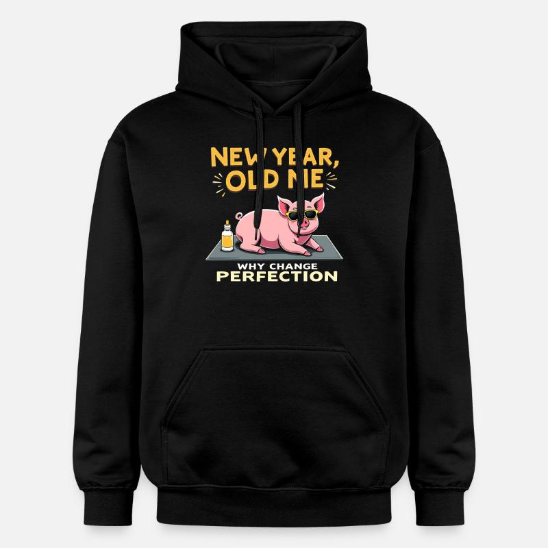 Blague sarcastique - Nouvel An - Sweat à capuche Softstyle® Gildan Unisexe - noir
