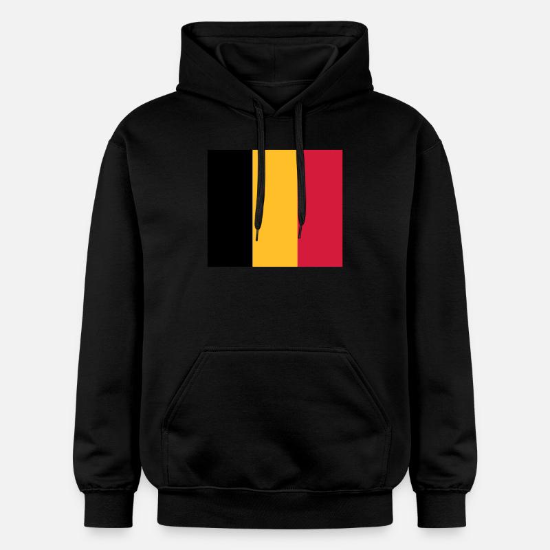 Drapeau national de Belgique - Sweat à capuche Softstyle® Gildan Unisexe - noir