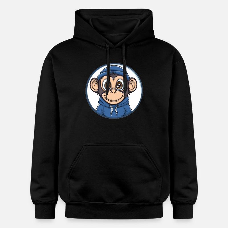 Singe cool avec capuche - Sweat à capuche Softstyle® Gildan Unisexe - noir