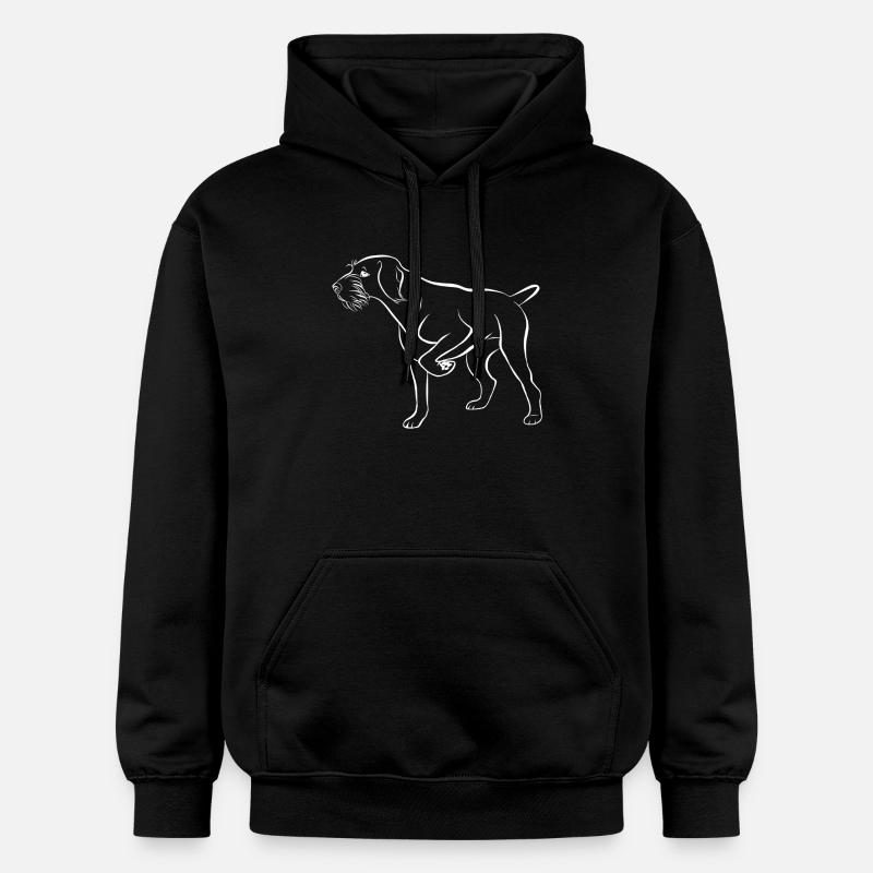 DT filaire blanc dessus - Sweat à capuche Softstyle® Gildan Unisexe - noir