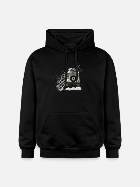 Defender Splash Rear - Gildan Unisex Softstyle® Midweight Hoodie - black