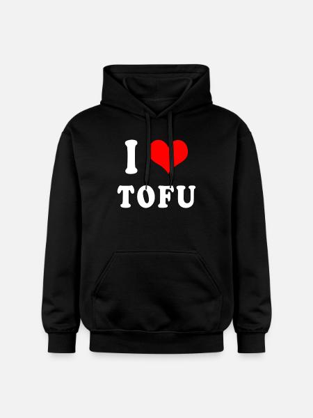 I love Tofu - Gildan Unisex Softstyle® Midweight Hoodie - black