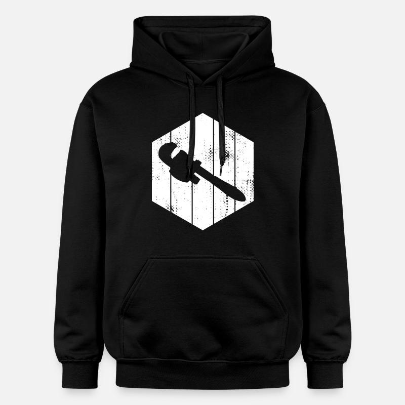 Croquis de clé à pipe - Sweat à capuche Softstyle® Gildan Unisexe - noir