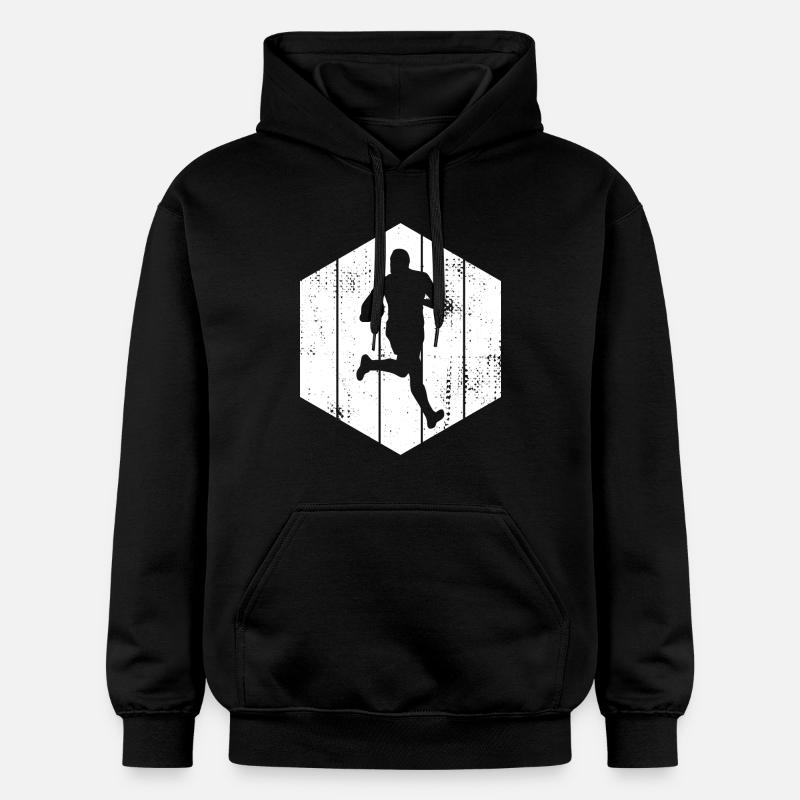 Dessin de rugby - Sweat à capuche Softstyle® Gildan Unisexe - noir