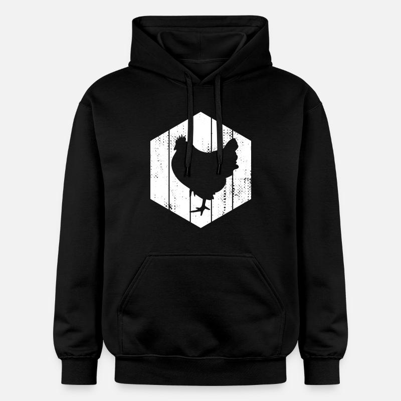 Dessin de poule - Sweat à capuche Softstyle® Gildan Unisexe - noir