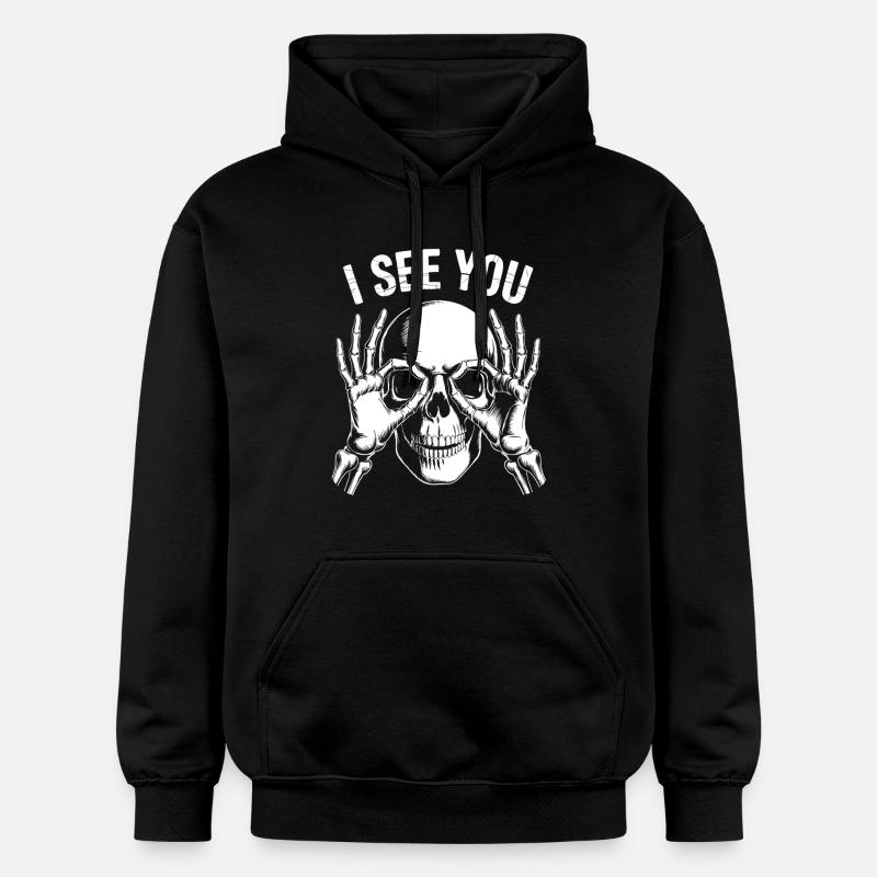 Je te vois Vue squelette - Sweat à capuche Softstyle® Gildan Unisexe - noir