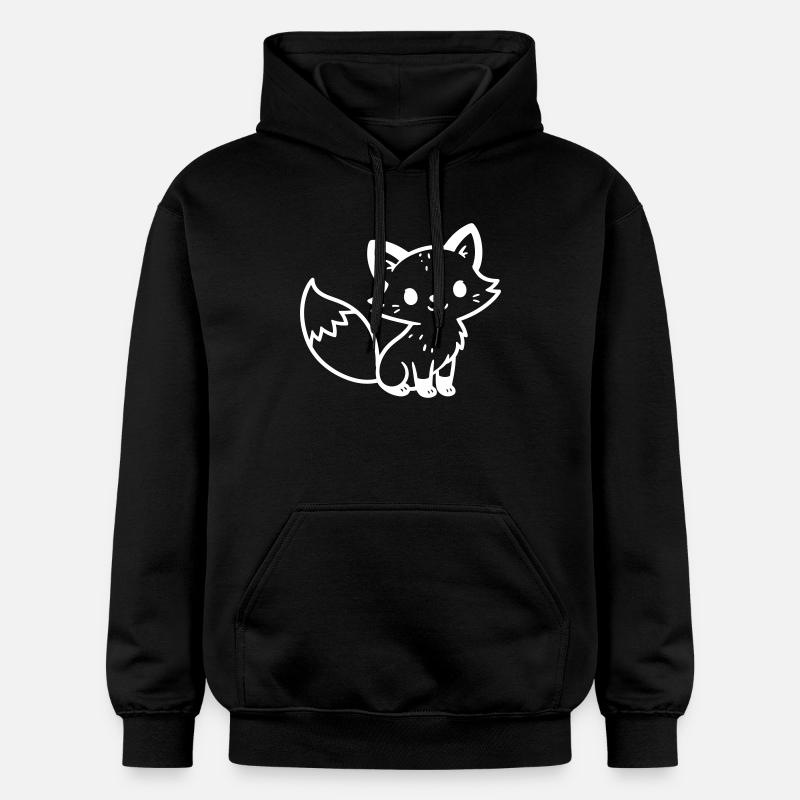 Fox Cute Comic - Sweat à capuche Softstyle® Gildan Unisexe - noir