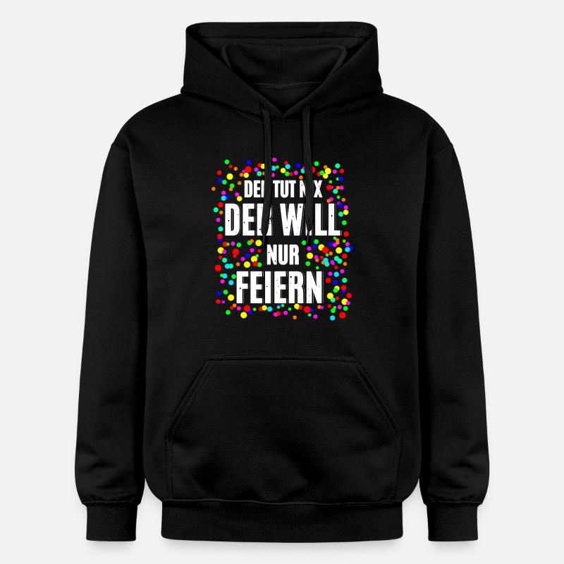 Il veut fêter ça - Sweat à capuche Softstyle® Gildan Unisexe - noir