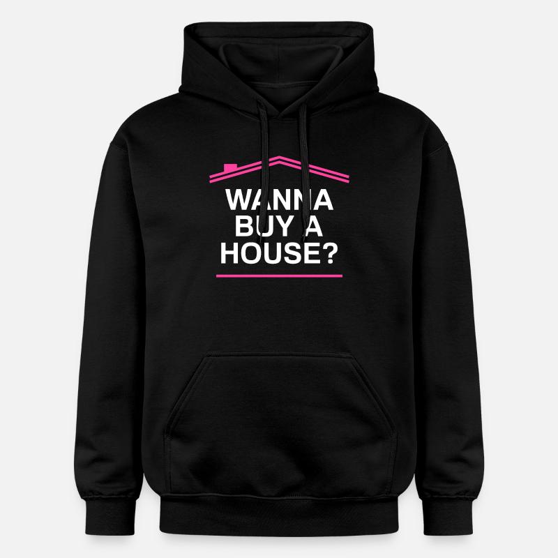 Acheter une maison ? Agent immobilier drôle - Sweat à capuche Softstyle® Gildan Unisexe - noir