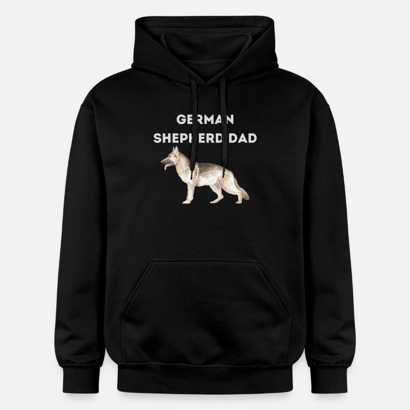 Vater eines Deutschen Schäferhundes - Gildan Unisex Softstyle® Midweight Hoodie - Schwarz