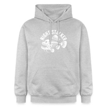 Fish Skeleton Nightstalker Bone Predator Fishing Rod - Gildan Unisex Softstyle® Midweight Hoodie - light heather grey - Front - Liana (172cm) & Jaron (178cm)