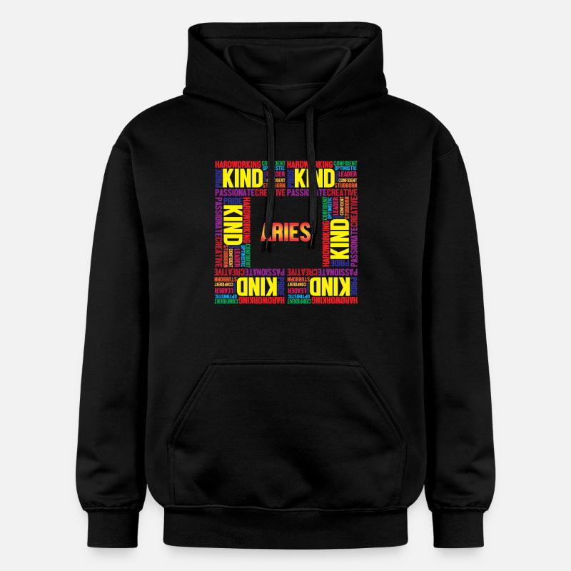 Signe du zodiaque Bélier - Sweat à capuche Softstyle® Gildan Unisexe - noir