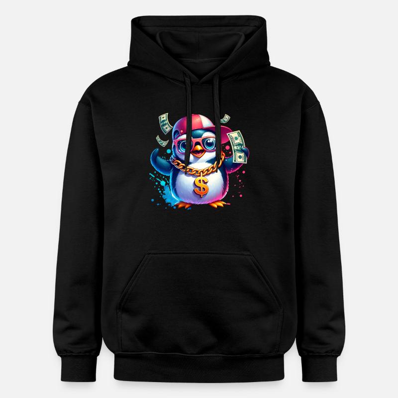 Pingouin - Sweat à capuche Softstyle® Gildan Unisexe - noir