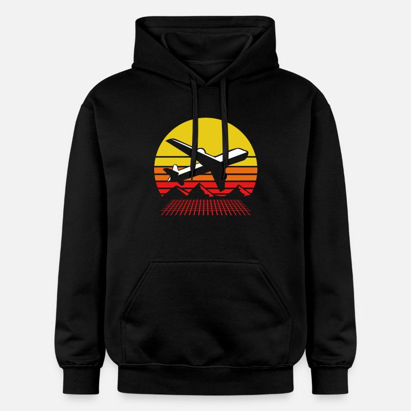 Pilote d’avion - Sweat à capuche Softstyle® Gildan Unisexe - noir