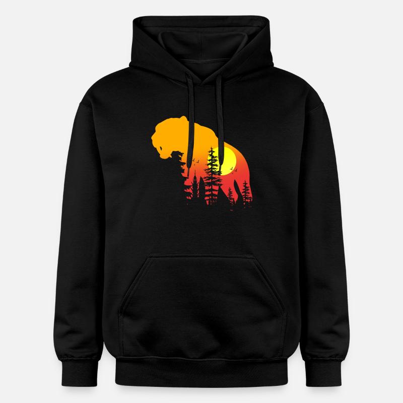 Tigre à dents de sabre - Sweat à capuche Softstyle® Gildan Unisexe - noir