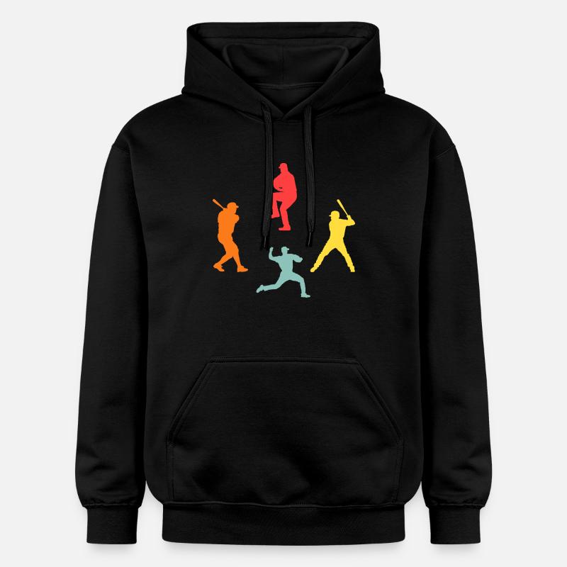 Baseballspieler Evolution Baseball - Gildan Unisex Softstyle® Midweight Hoodie - Schwarz