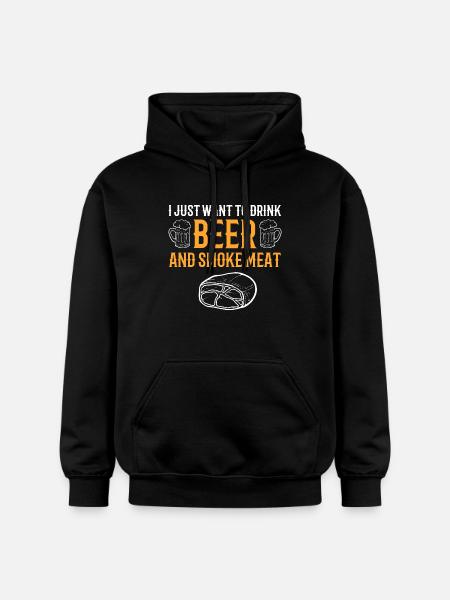 BBQ Beer - Gildan Unisex Softstyle® Midweight Hoodie - black