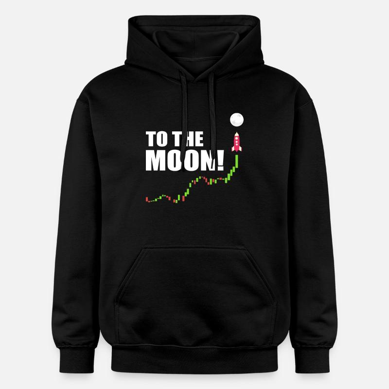 Bitcoin à la lune - Sweat à capuche Softstyle® Gildan Unisexe - noir