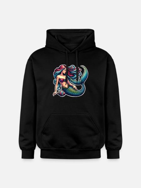 Mermaid - Gildan Unisex Softstyle® Midweight Hoodie - black