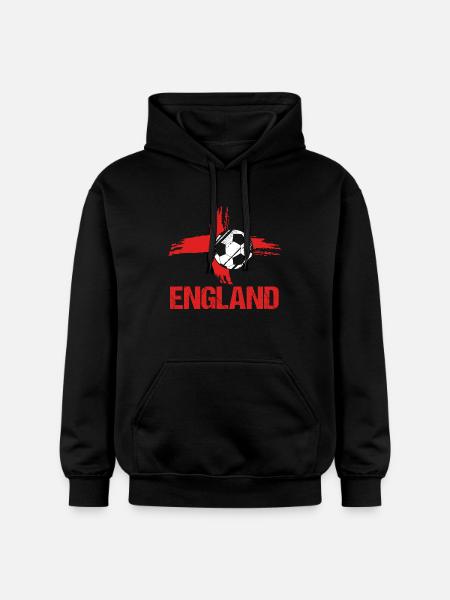 Angleterre Football - Sweat à capuche Softstyle® Gildan Unisexe - noir