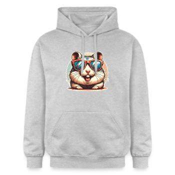 Hamster - Gildan Unisex Softstyle® Midweight Hoodie - light heather grey - Front - Liana (172cm) & Jaron (178cm)