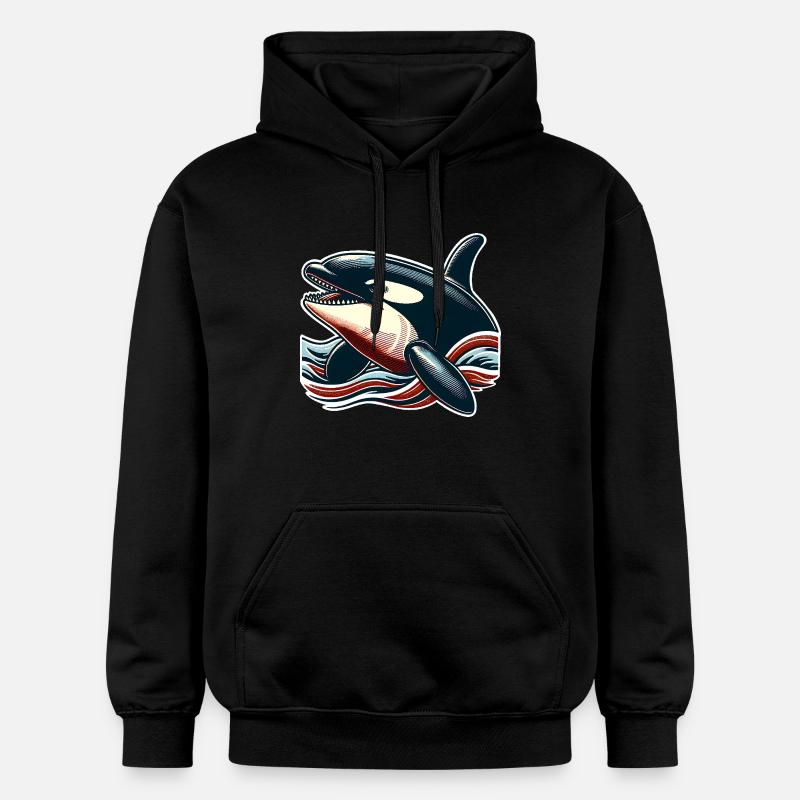 Orque Épaulard - Sweat à capuche Softstyle® Gildan Unisexe - noir