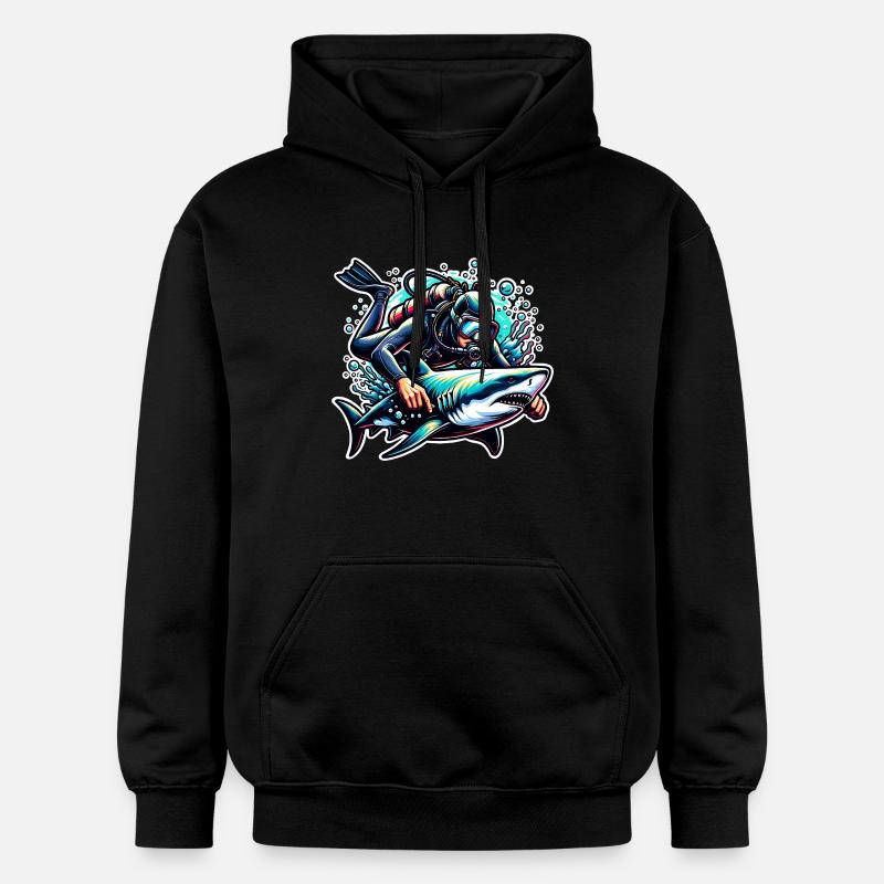 Plongeurs - Sweat à capuche Softstyle® Gildan Unisexe - noir