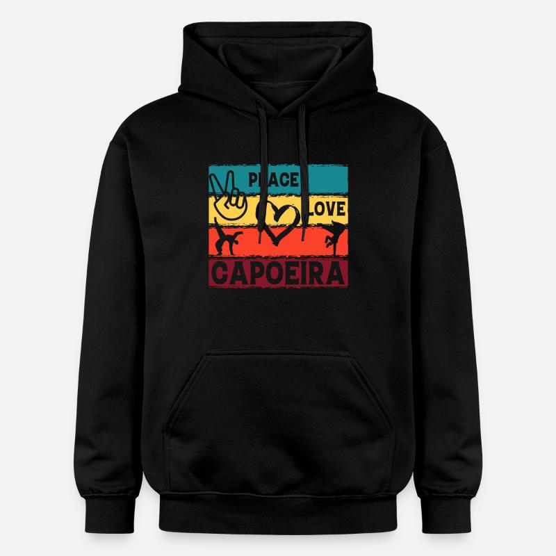 Paix Amour Capoeira - Sweat à capuche Softstyle® Gildan Unisexe - noir