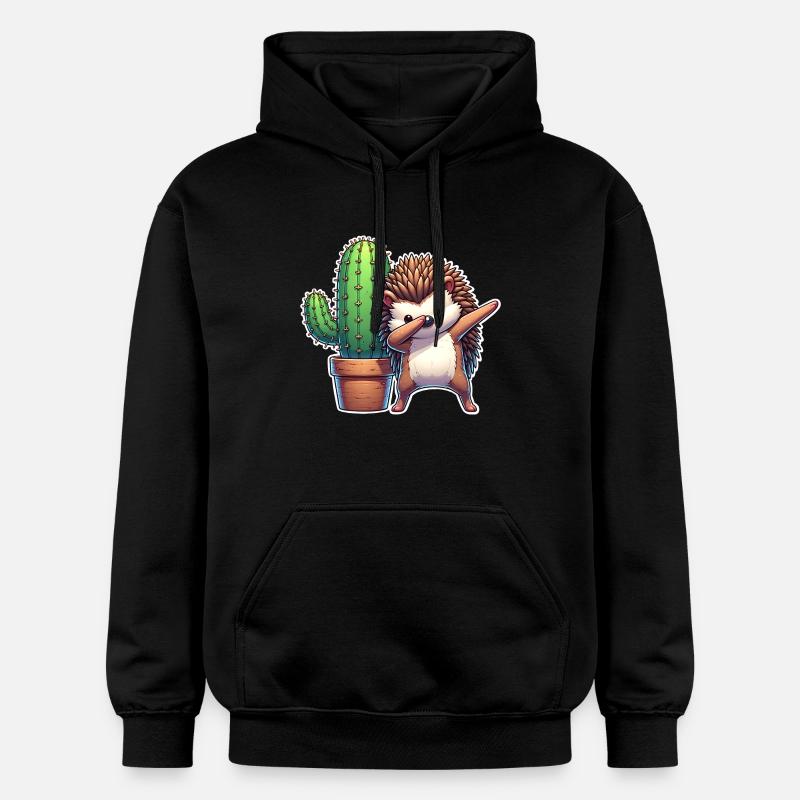 Cactus hérisson - Sweat à capuche Softstyle® Gildan Unisexe - noir