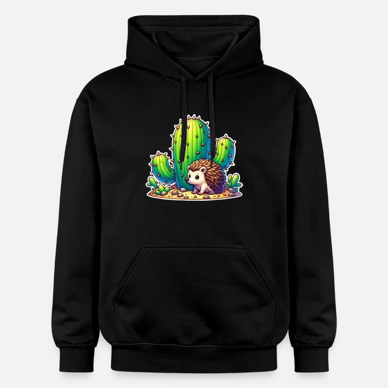 Cactus hérisson - Sweat à capuche Softstyle® Gildan Unisexe - noir