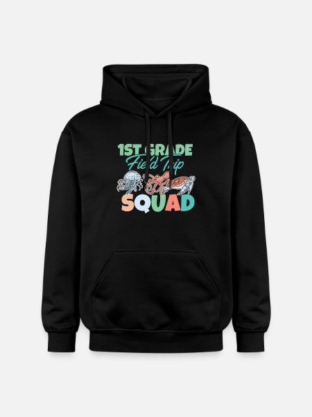 1. Klasse Exkursionstrupp Spaß Meeresbewohner - Gildan Unisex Softstyle® Midweight Hoodie - Schwarz