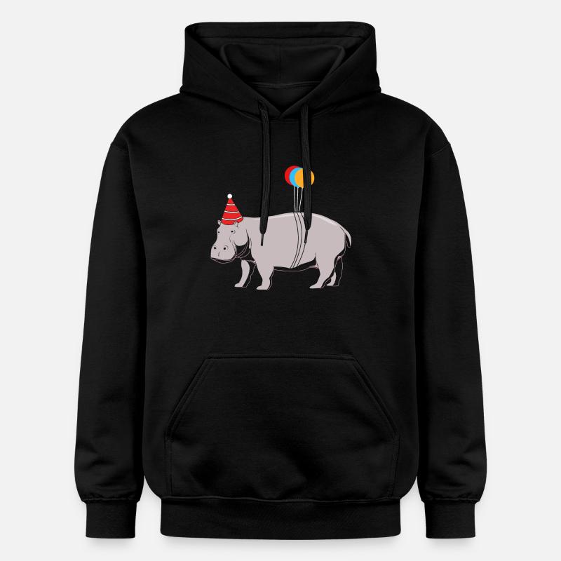 Hippopotame - Sweat à capuche Softstyle® Gildan Unisexe - noir