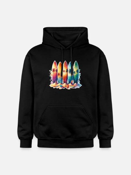 Surfeurs - Sweat à capuche Softstyle® Gildan Unisexe - noir