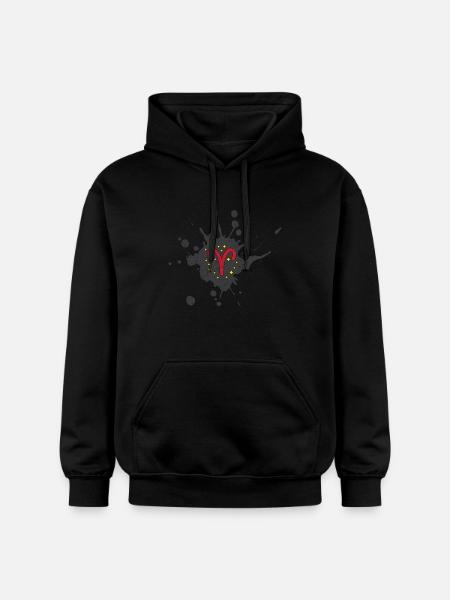 Zodiac sign Aries - Gildan Unisex Softstyle® Midweight Hoodie - black