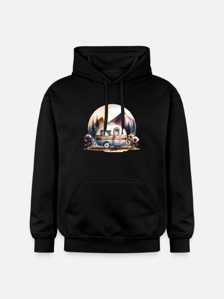camping - Gildan Unisex Softstyle® Midweight Hoodie - black