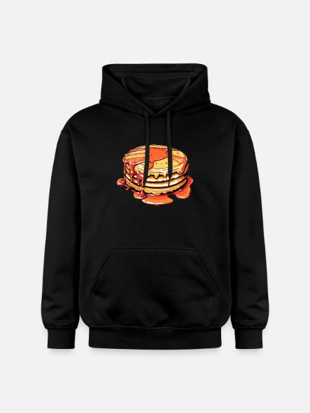 Sweet pancakes with syrup - Gildan Unisex Softstyle® Midweight Hoodie - black
