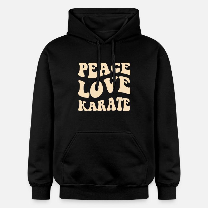 Paix Amour Karaté - Sweat à capuche Softstyle® Gildan Unisexe - noir