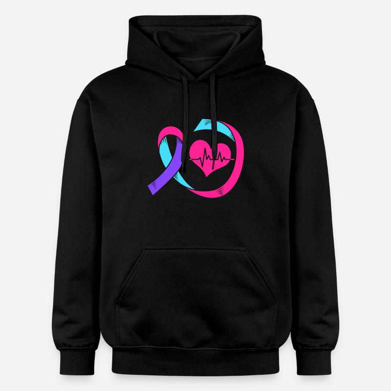 Cancer de la thyroïde - Sweat à capuche Softstyle® Gildan Unisexe - noir
