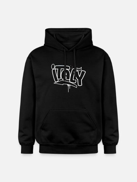 Italy Graffiti - Gildan Unisex Softstyle® Midweight Hoodie - Schwarz