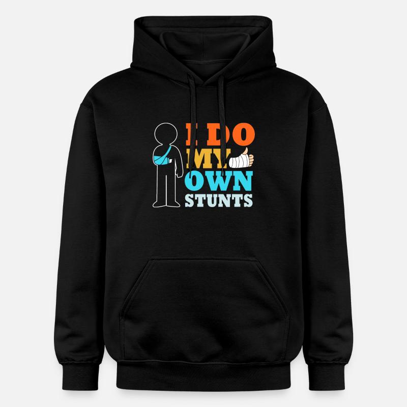 Gebrochener Arm Knochen Knochenbruch - Gildan Unisex Softstyle® Midweight Hoodie - Schwarz